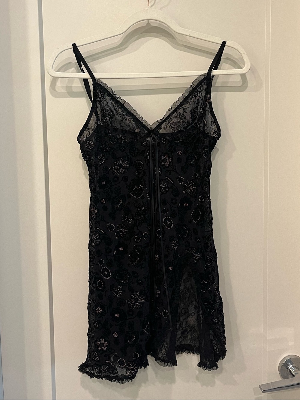 Vintage sheer embroidered lingerie dress